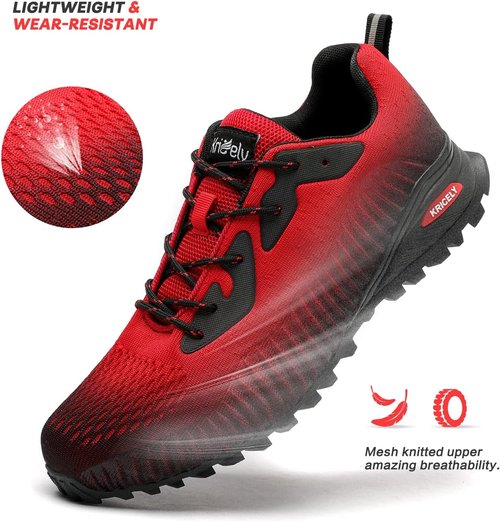 Kricely Men's Trail Running Shoes - Versatile Hiking Sneakers for Outdoor Activities | Comfortable Fit