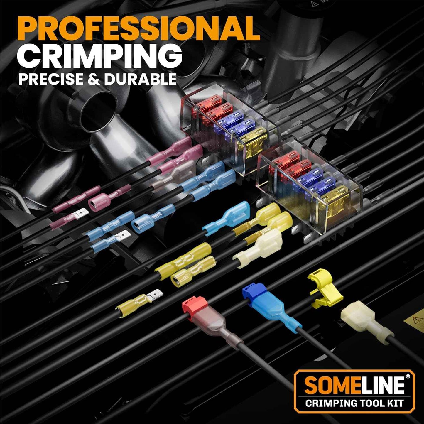 Heat Shrink Connector Crimp Tool Kit - 48 Sizes (22-10 AWG) Marine Grade Wire Connectors & Pliers