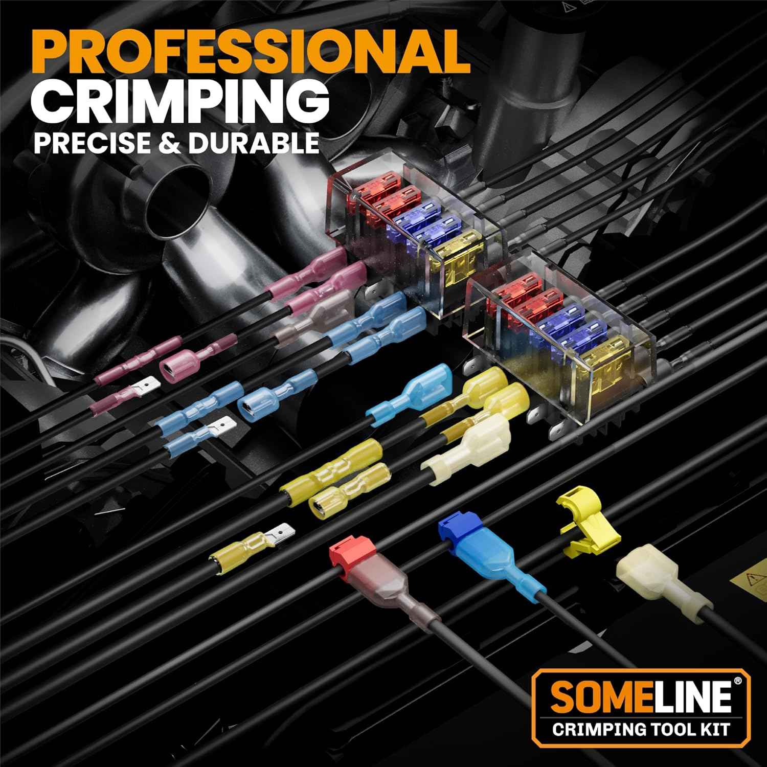 Heat Shrink Connector Crimp Tool Kit - 48 Sizes (22-10 AWG) Marine Grade Wire Connectors & Pliers