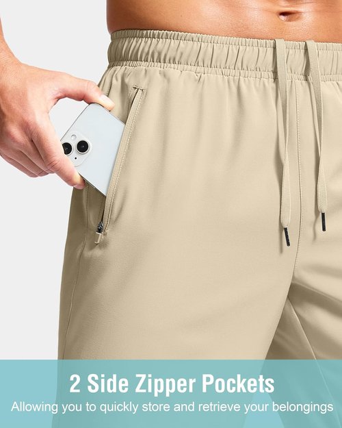 G Gradual Men's Athletic Running Shorts - Quick-Dry Zipper Pockets | Available in 5", 7", 9" Sizes