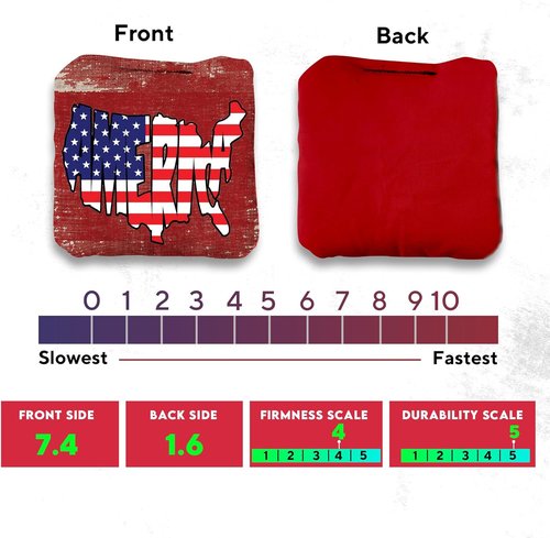 CornholeGamesUSA Pro Cornhole Bags - Set of 8 Regulation Tournament Bean Bags | Slick n Stick Design