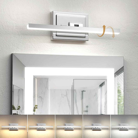 NIORSUN 24-Inch Dimmable LED Bathroom Vanity Light Fixture - Modern Black Over Mirror Lighting, 5CCT, ETL Certified