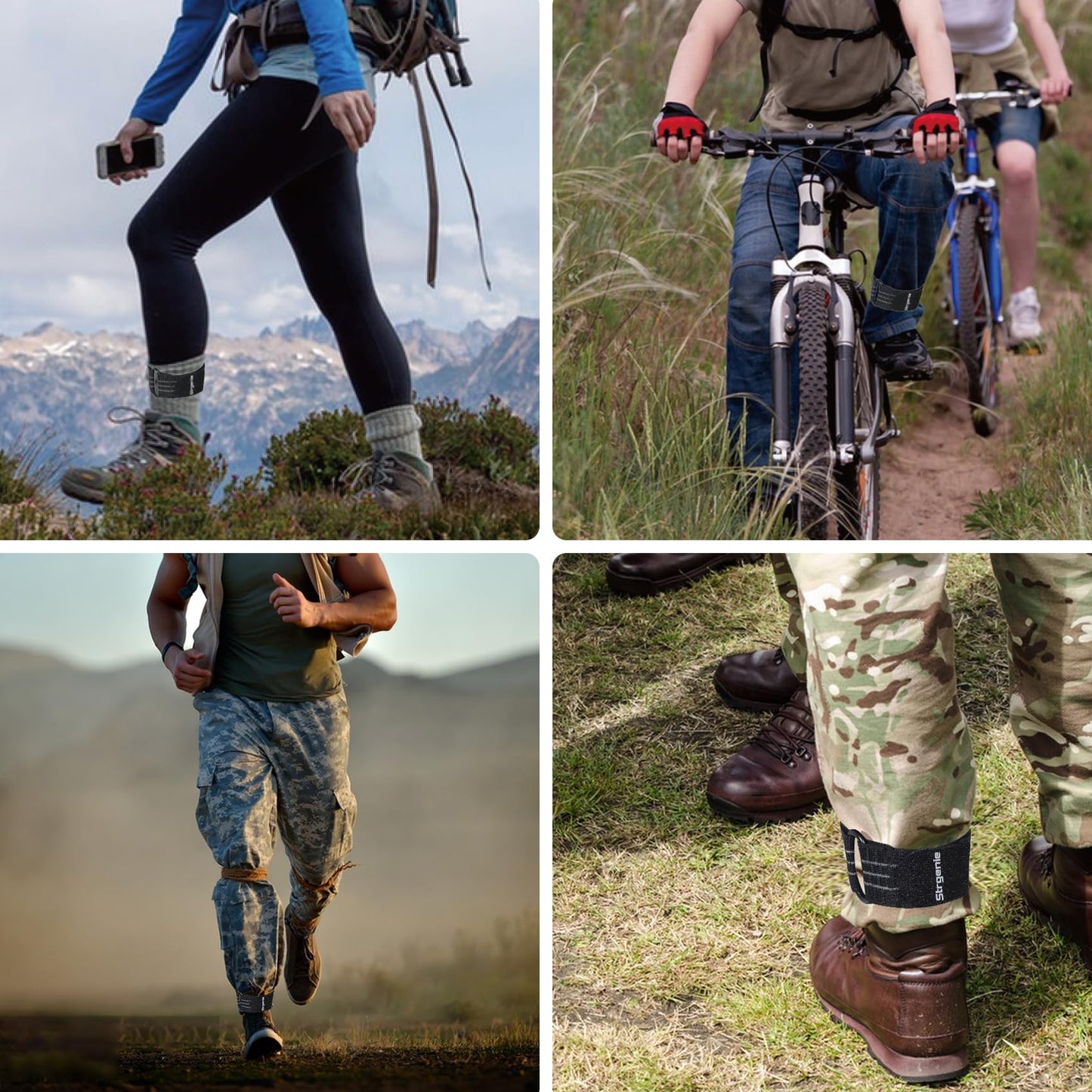Strgenie Cowboy Boot Straps, Adjustable Elastic Pant Leg Straps for Biking, Fishing, Hiking, Wading etc.