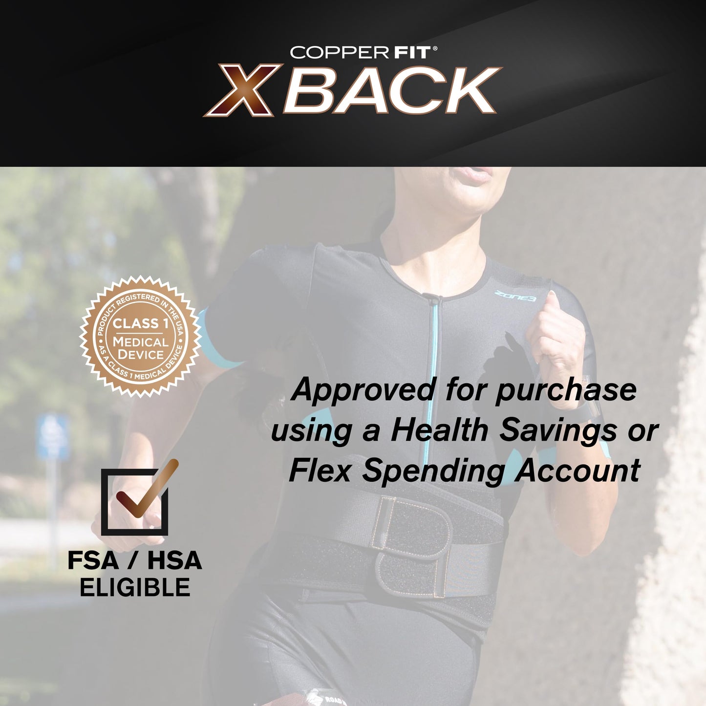 Copper Fit X-Back Brace for Lower Back Pain, Lumbar Support, Herniated Disc, Sciatica, Arthritis – Adjustable, Breathable Design - for Men and Women (2XL/3XL)