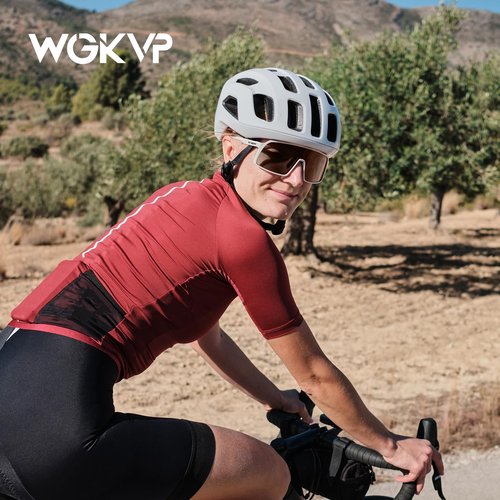 WGKVP Sports Sunglasses for Men, Photochromic Cycling Glasses Women Running, UV400 Protection