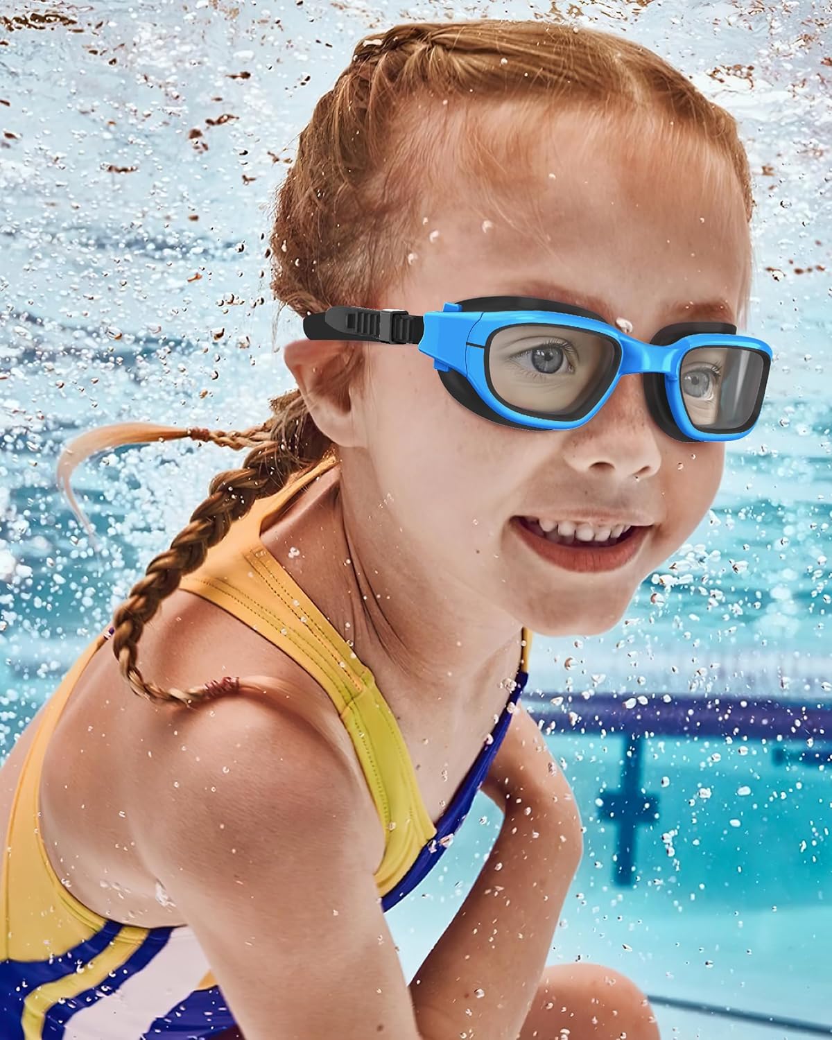 Skiennix Kids Swim Goggles - Anti-Fog UV Protection Pool Glasses for Ages 6-14 | Perfect for Boys & Girls