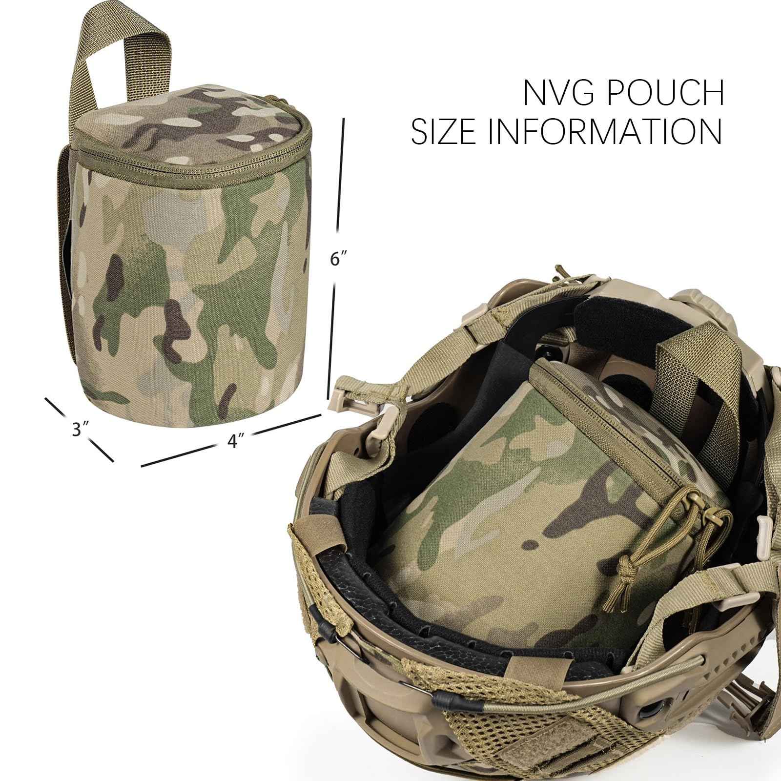 Lonloke Tactical NVG Pouch,MOLLE Night Vision Carrying Case,Soft Padded Multi-Purpose Utility Pouches. (MC)