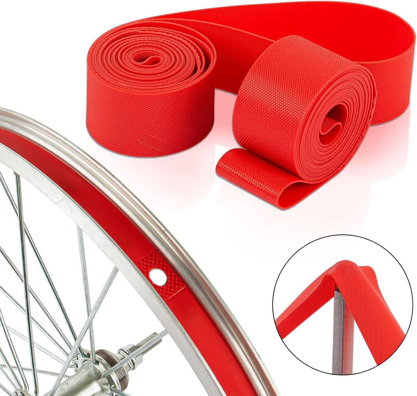 PSLER Bicycle Rim Liner - Durable Tire Protection Strip | 2-Pack Bicycle Accessories