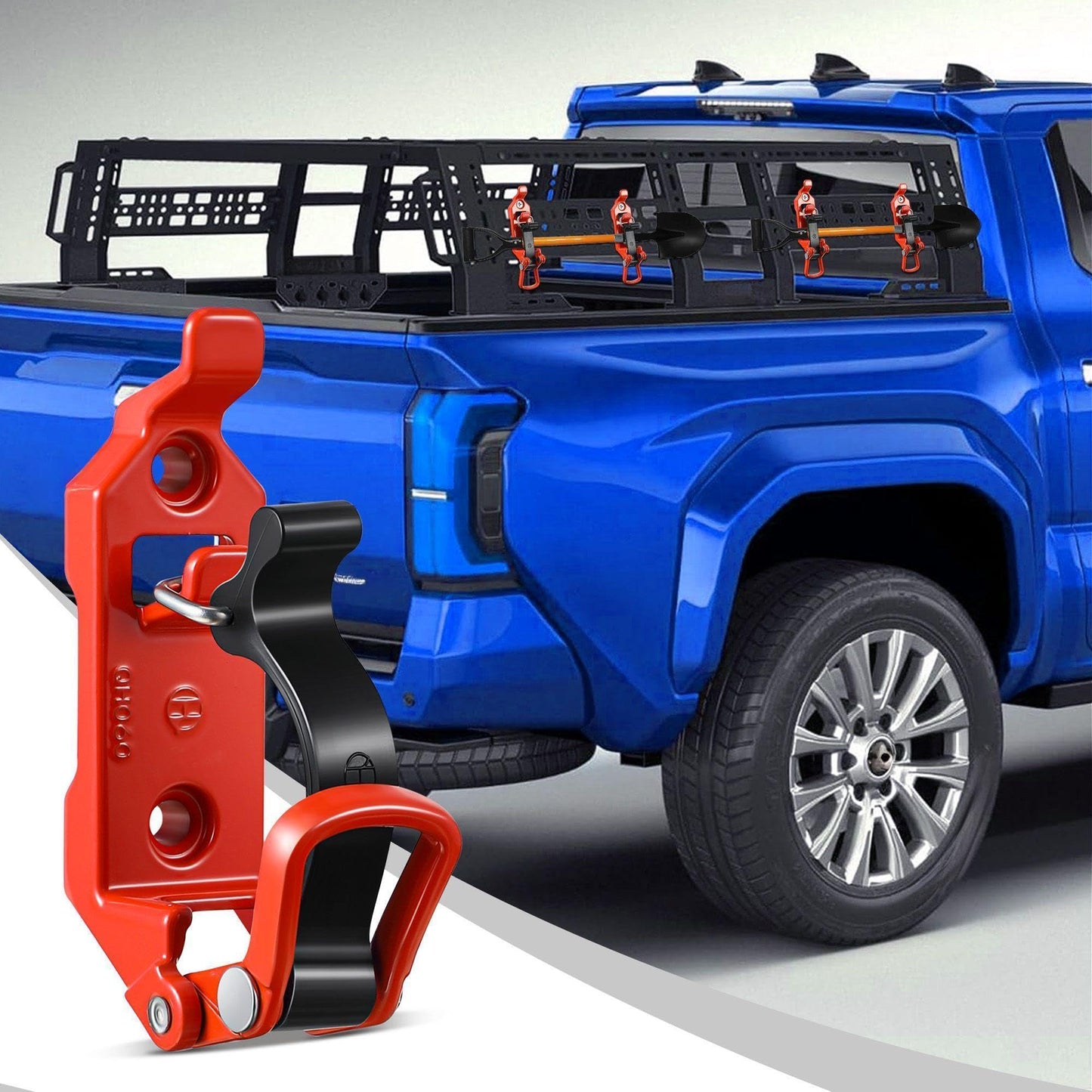 8 Pcs Shovel Holder for Truck, Heavy Duty Shovel Mounts for Roof Rack, Quick Release Axe Holder Mount Kit, Metal and Rubber Car Accessories/ Garage Storage/ Truck/ Wall Mounting Brackets