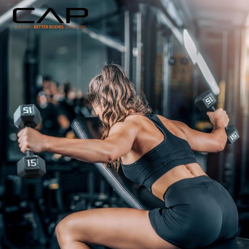 CAP Barbell Cast Iron Hex Dumbbell - Durable Weight Training Equipment | Various Sizes Available