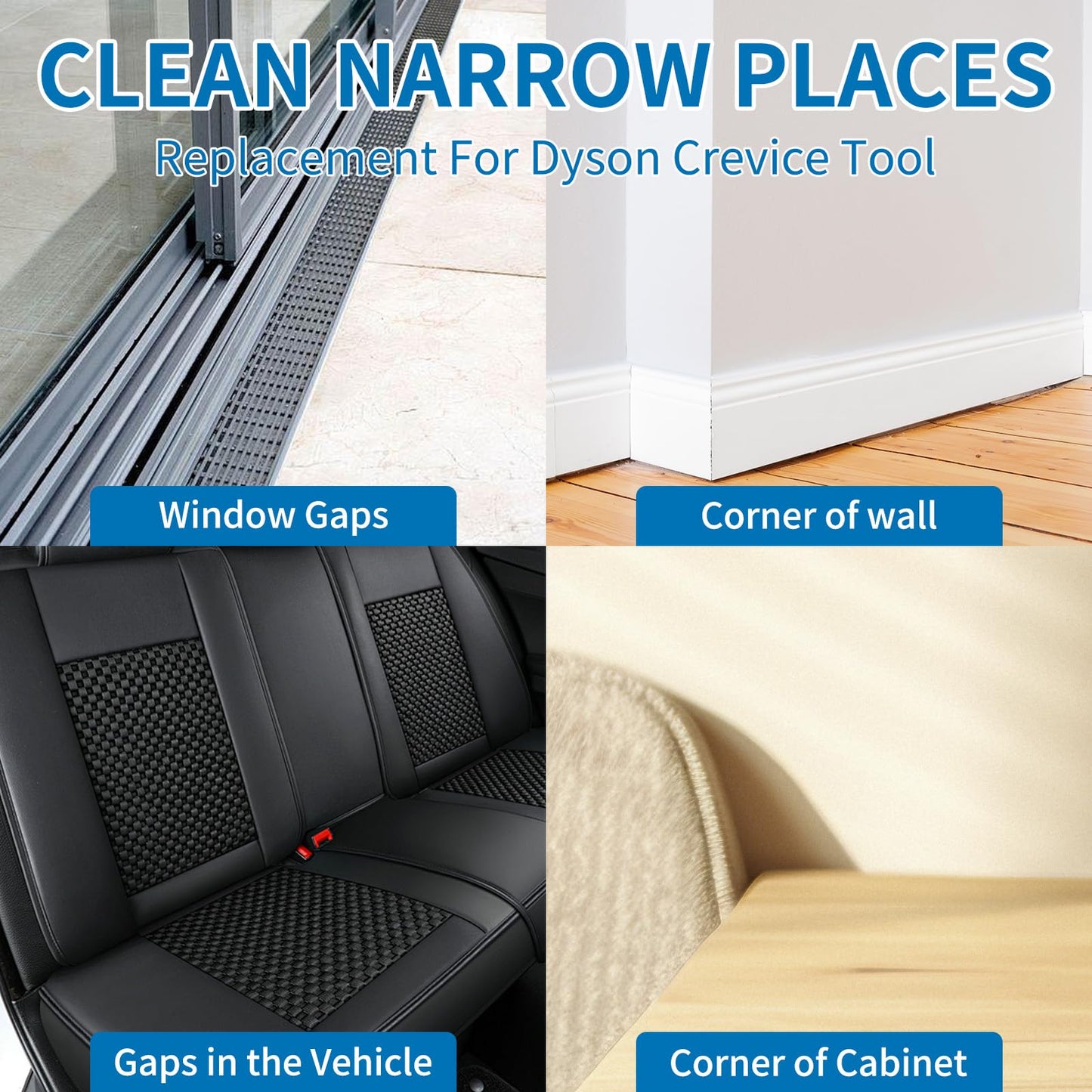 For Dyson Crevice Tool Replacement, Crevice Tool Vacuum Attachments Compatible for Dyson Gen5 G5 V7 V8 V10 V11 V15 Outsize Vacuum Cleaner Accessories. Replacement Parts for Dyson Vacuum Attachments