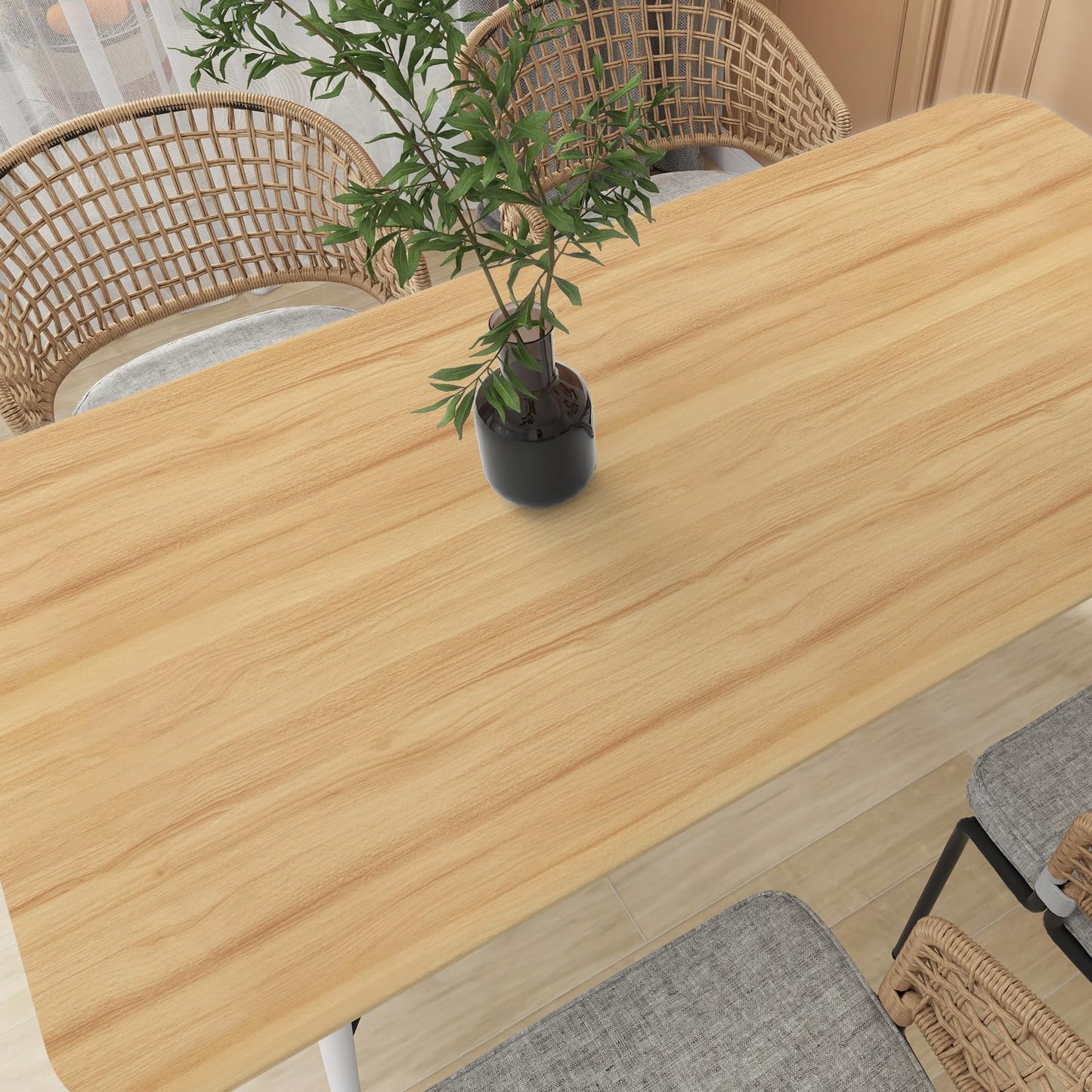 Light Wood Grain Contact Paper Peel and Stick Wallpaper A Set of 17.3"x120" Natural Wooden Contact Paper for Cabinets Countertops Drawer Shelf Liner Self-adhesive Removable Wallpaper Waterproof