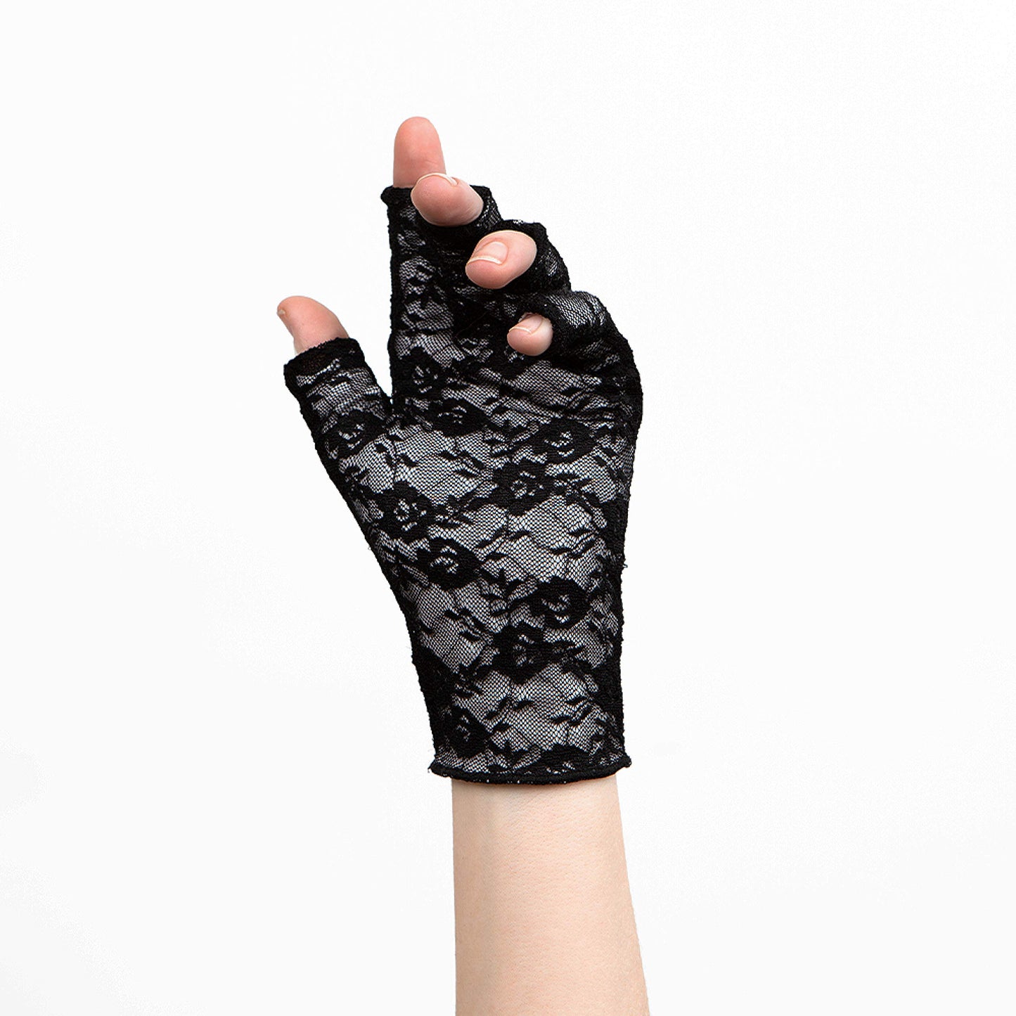 Classy Pal Compression Gloves for Arthritis for Women & Men, Typing Gloves for Neuropathy Hand Pain Relief from Rheumatoid, Raynauds, Carpal Tunnel & Lymphedema, Fingerless, Comfy, Cotton (Lace, S)