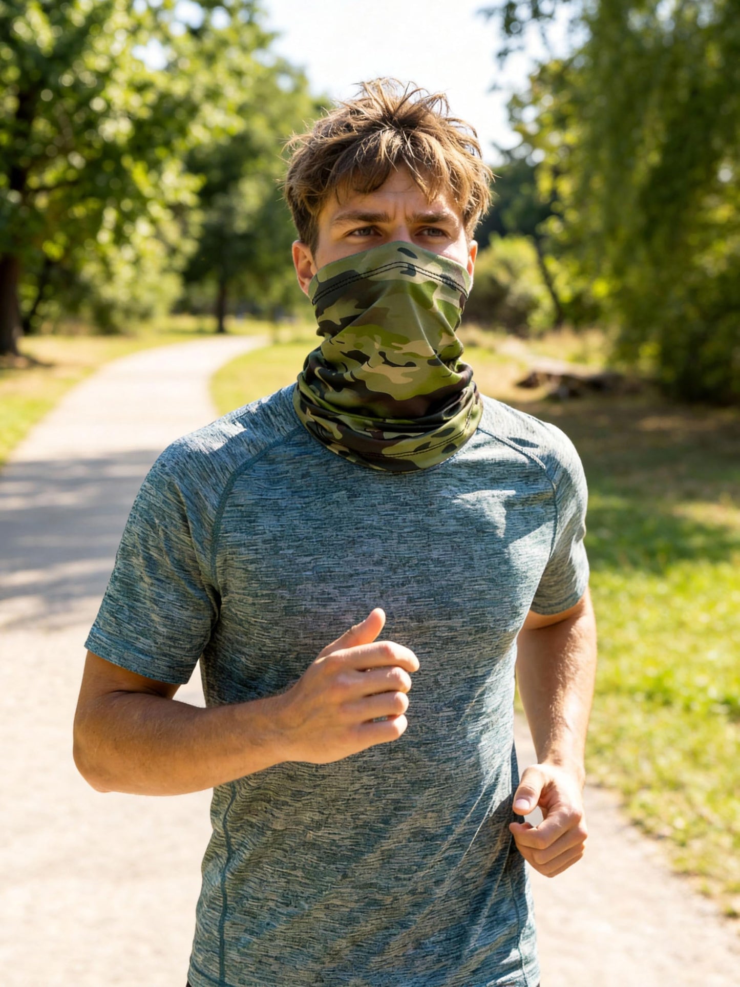 KUTTOR 9 Pieces Men Balaclava Neck Gaiter Face Mask Summer Sun Protection Cooling Breathable Head Cover Scarf Bandana