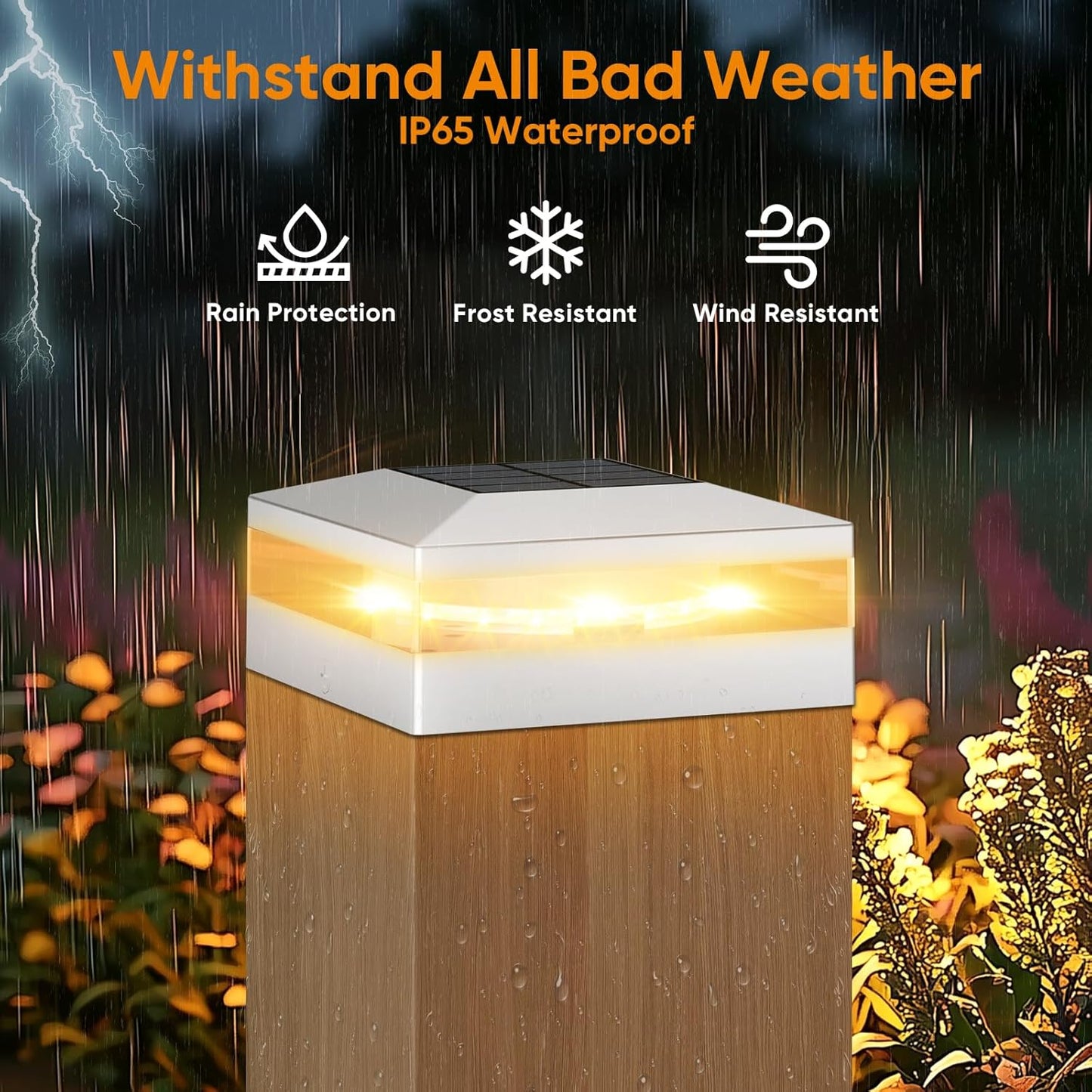 Solar Post Cap Lights - 12 Pack with 72 LEDs, 3 Color Modes, Waterproof for 4x4 Fence & Deck