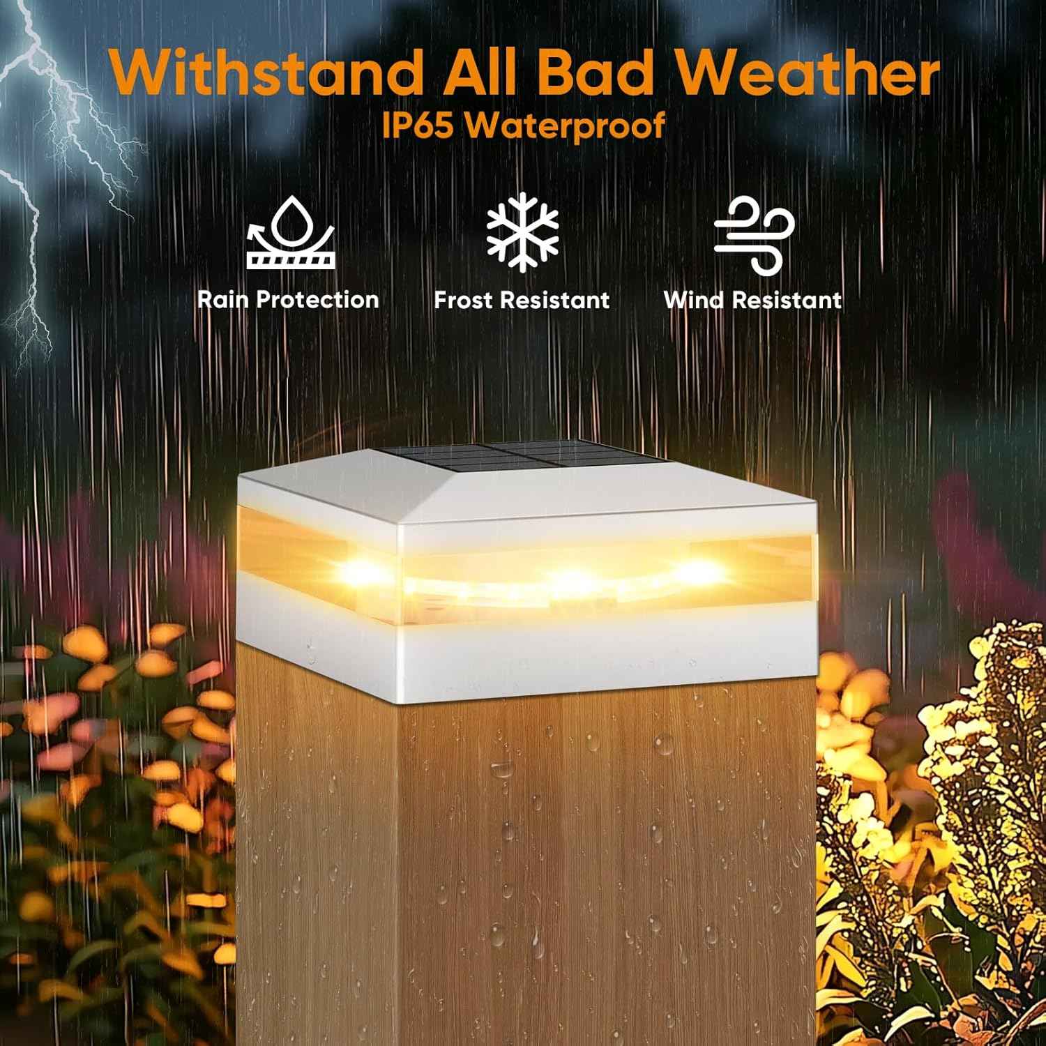Solar Post Cap Lights - 12 Pack with 72 LEDs, 3 Color Modes, Waterproof for 4x4 Fence & Deck