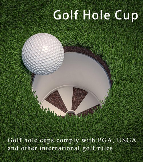 FVVWVV 2 Sets Golf Hole Cup with Cups Cover, Golf Accessories for Backyard Practice Putting Green, Enhanced Home Golfing Experience (2 Sets)