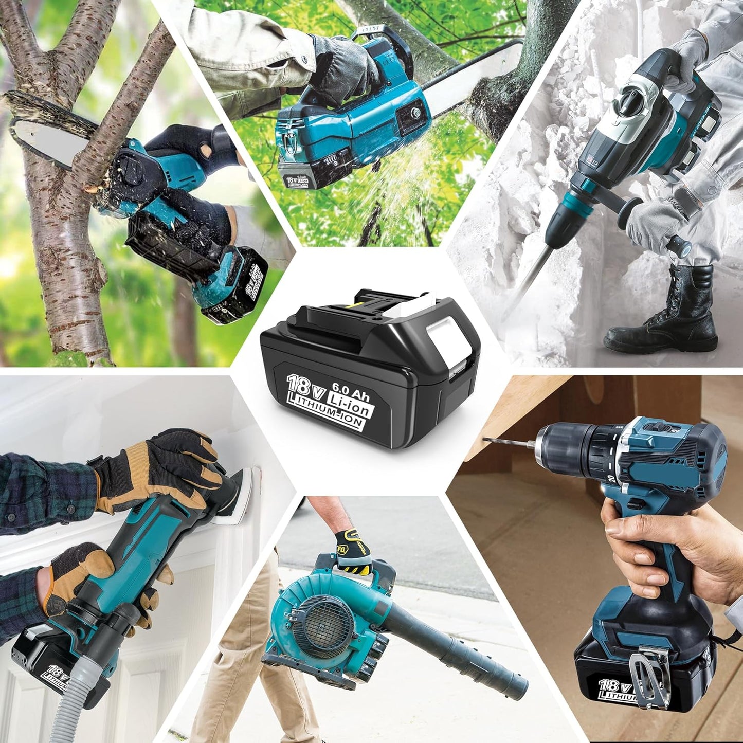 Makita 18V Battery Replacement - 2 Pack 3.0Ah BL1815 BL1840B for Cordless Tools