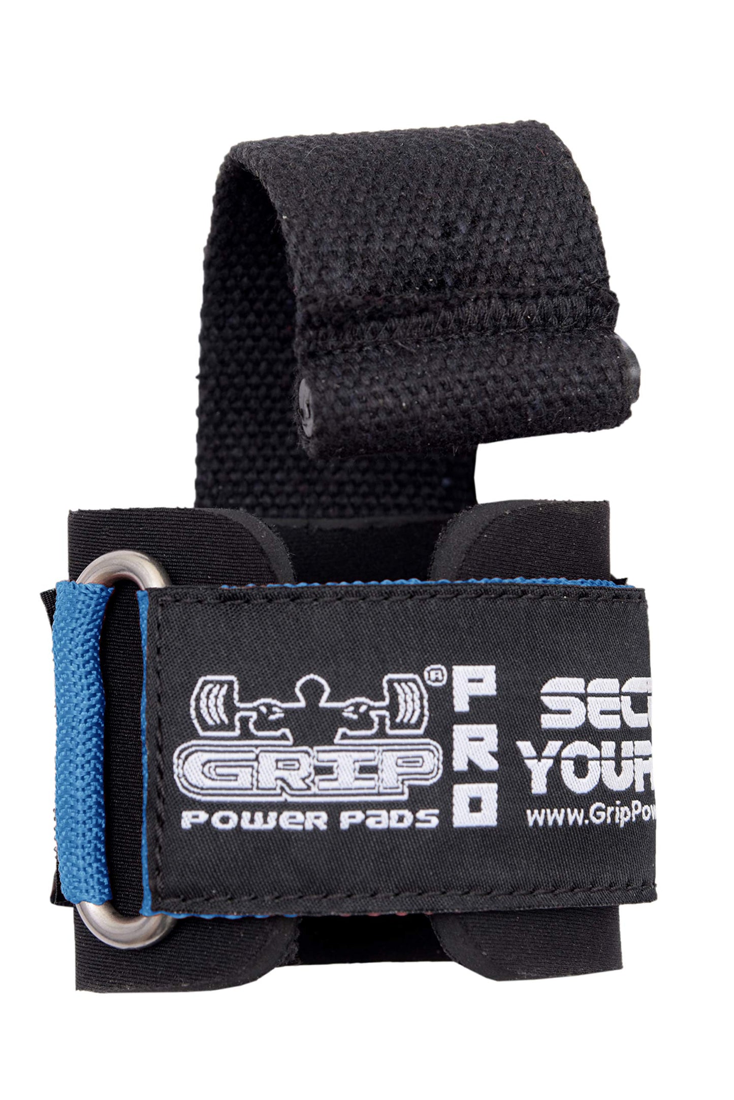 Gym Lifting Dowel Straps Neoprene Padded Wrist Wraps for Weight Training, Bodybuilding & Fitness – Wrist and Grip Support, 2 Pack (Blue)