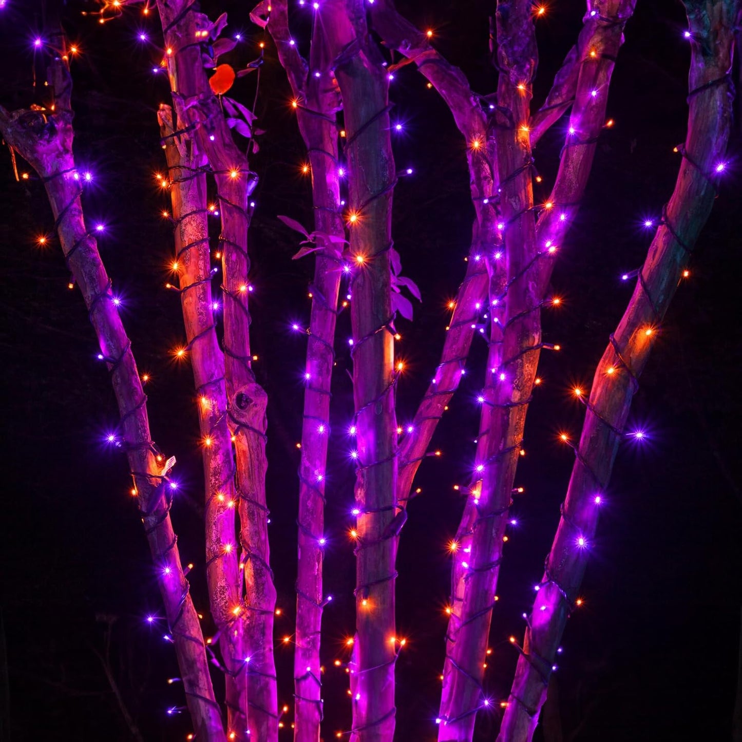 1000 LED Halloween String Lights 328FT - Waterproof Outdoor & Indoor Decor with Remote, 8 Modes - Purple & Orange for Parties & Yard