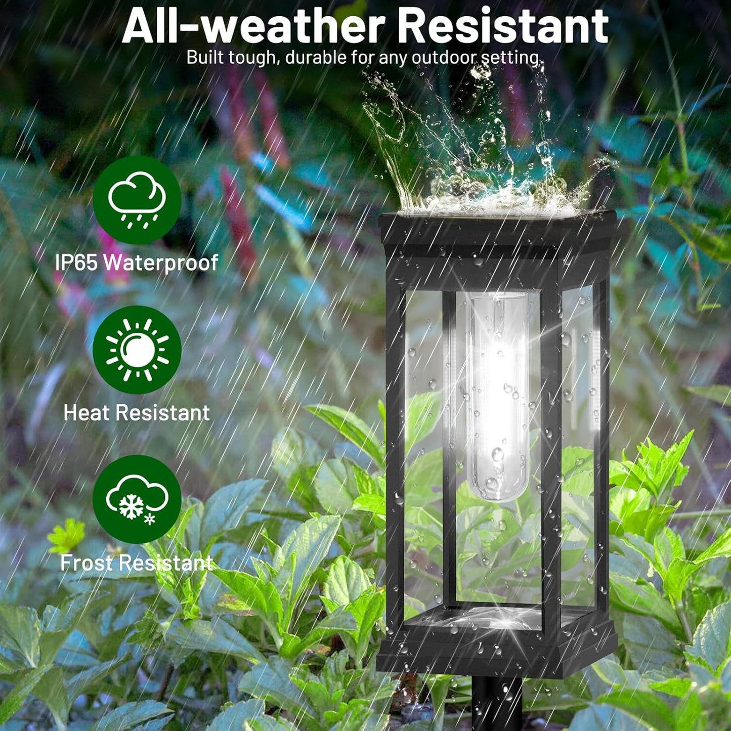 Solar Pathway Lights Outdoor 8-Pack - Super Bright LED Landscape Lighting, Waterproof & Sun-Powered for Garden Walkway