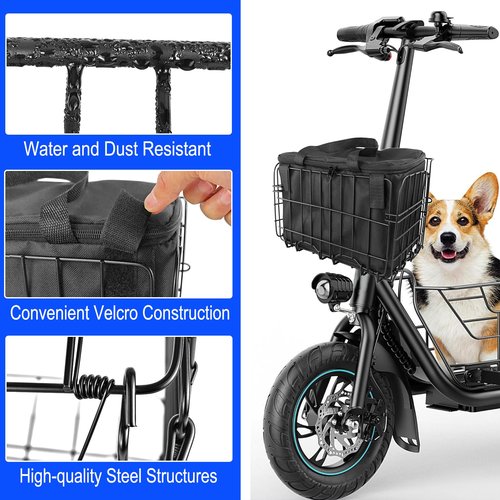 Upgrade Knee Scooter Baskets Accessory, Quick Release Removable Cloth Electric Scooter Basket, Scooter Basket for Knee Scooter Front, Fits Most Knee Scooter Walker Models and Scooter