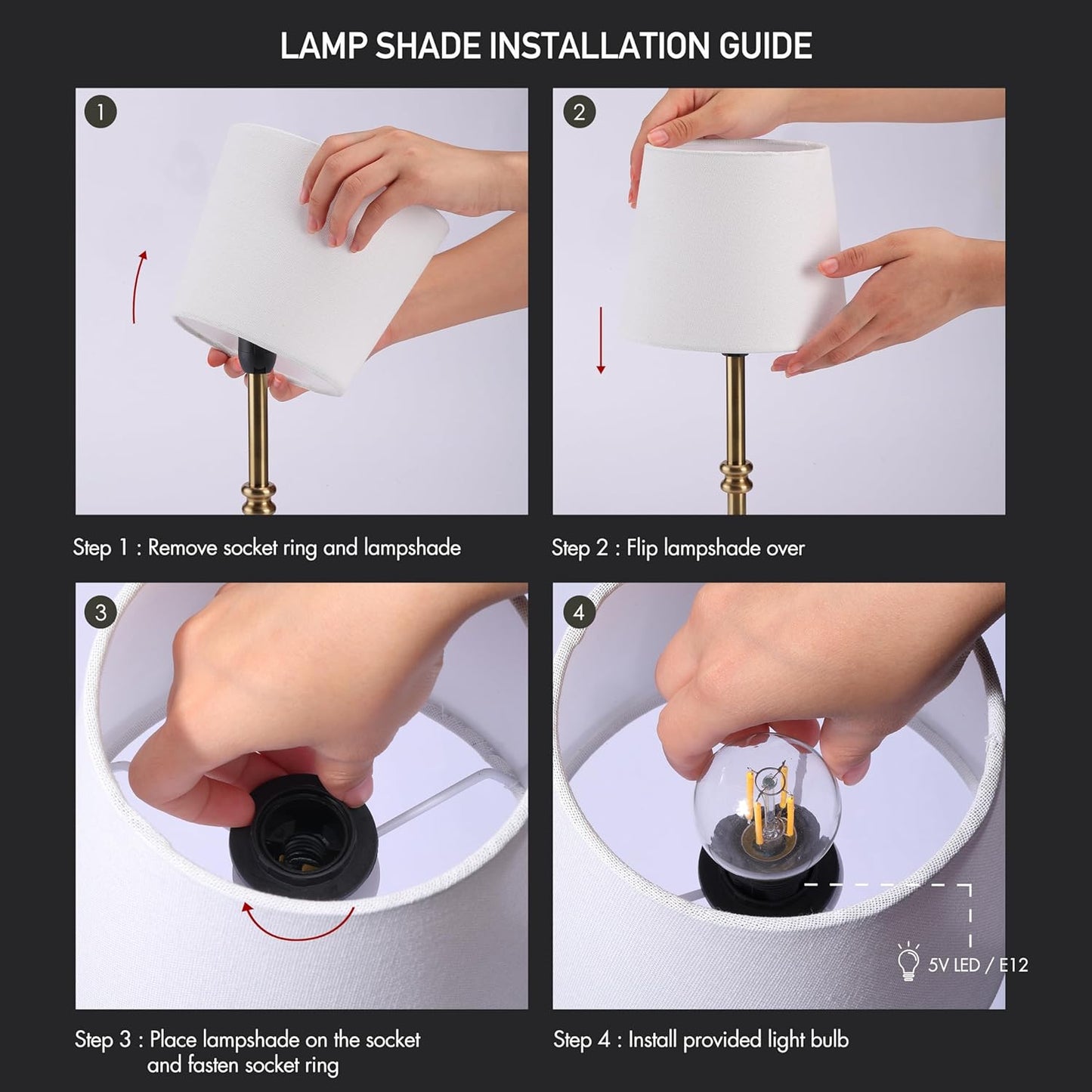 Cordless LED Table Lamp with Dimmer - O’Bright Seraph, Rechargeable Battery, 3-Level Brightness, Perfect for Patio & Bedside