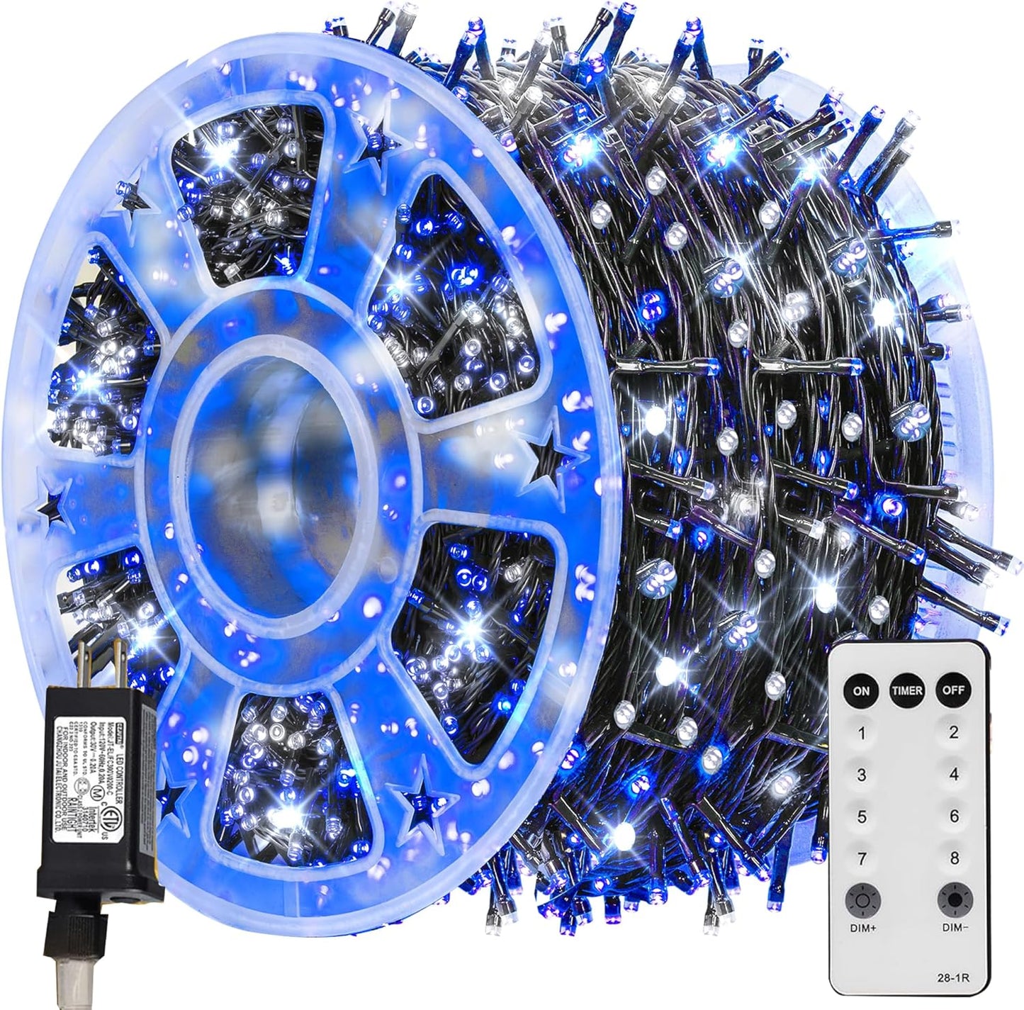 1000 LED Halloween String Lights 328FT - Waterproof Outdoor & Indoor Decor with Remote, 8 Modes - Purple & Orange for Parties & Yard