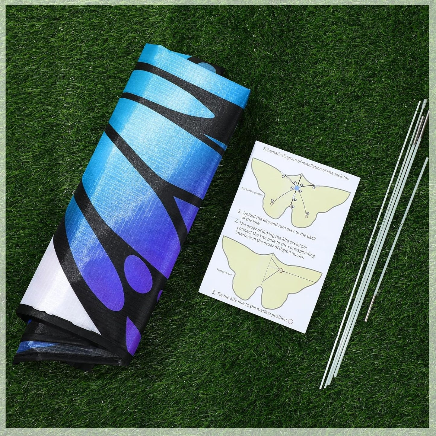Silipull Butterfly Kites - Large 55"x28" Colorful Kites with 328ft String for Adults & Beginners | Purple & Orange