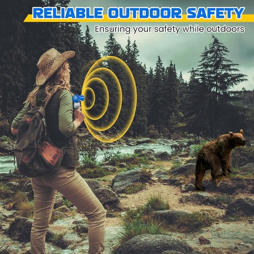 Bear Horn 1.4oz Self Defense Air Horn - 120dB Sound Heard Up to 1/2 Mile | Ideal for Hiking