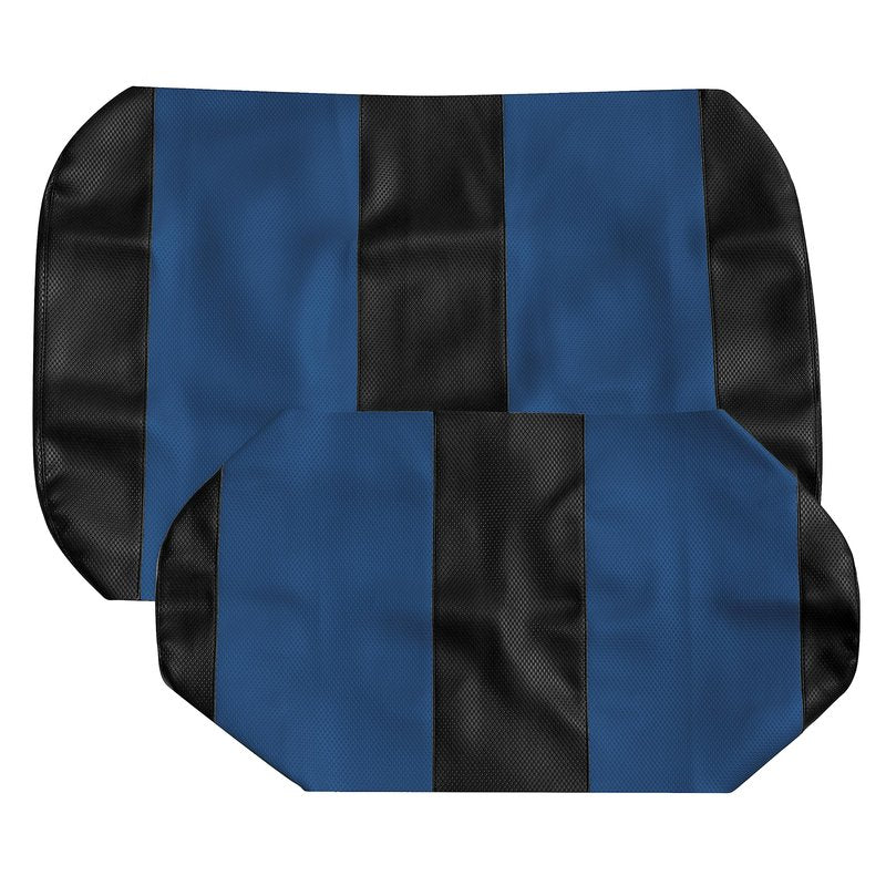 Seat Cover Replacement for Yamaha Drive or G-29 Golf Cart - Front Bench Seat - Premium Marine Vinyl - 5 Panel Stitching - Staple On Installation - Two-Tone Golf Cart Seat Covers (Black & Blue)