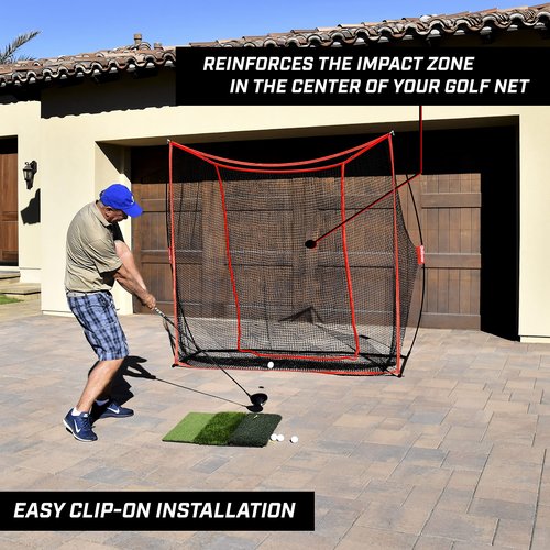 GoSports Universal Golf Practice Net Extender - Protect Your Driving Range Net - Golf Net Attachment for 7 ft or 10 ft Golf Nets, Black