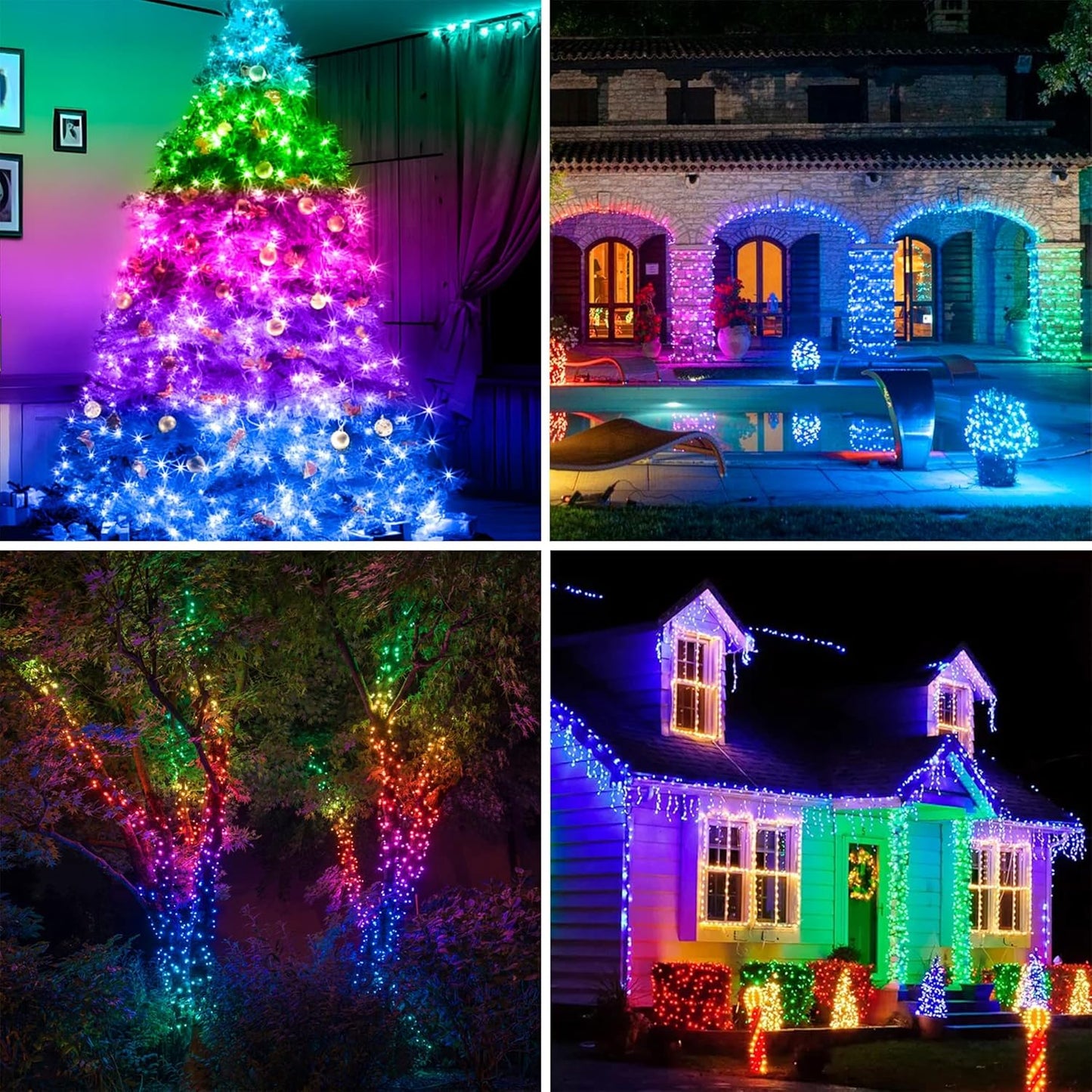 500 LED Christmas String Lights - 164 FT Waterproof RGB Fairy Lights with Remote & Timer for Indoor/Outdoor Holiday Decor