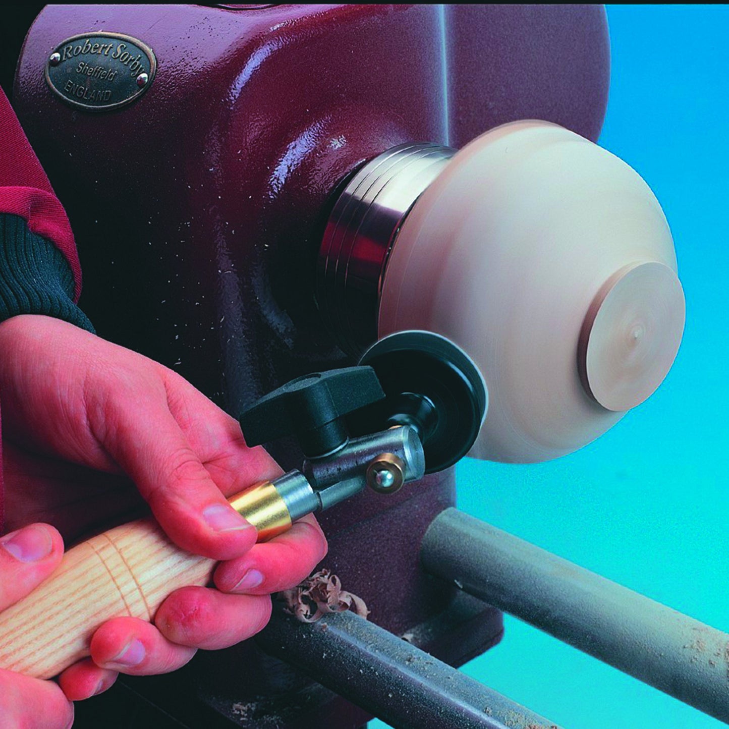 Robert Sorby H9086 Sandmaster Bowl Sanding Tool with 2” Diameter Pad 10 1/2 “ Overall Length 410