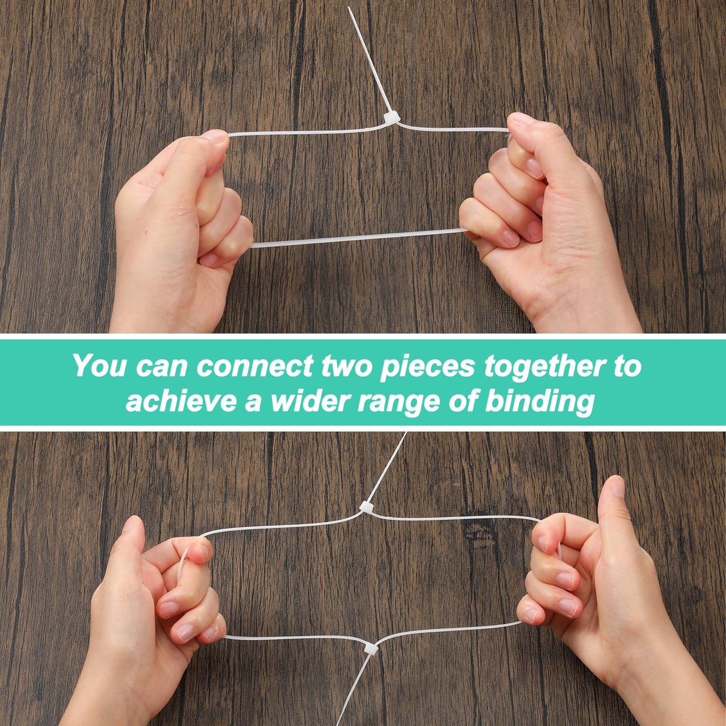 Shappy 50 Pcs Zip Ties Heavy Duty Strong Large Cable Wire Ties Zip Industrial Sturdy Wire, Awnings Tying Branches Bundling of Crops Fixed Water Pipes(18 Inch, 24 Inch, 30 Inch,White)