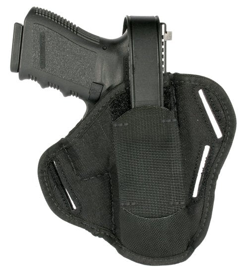 BLACKHAWK 3-Slot Ambidextrous Black Pancake Holster, Size 06, (3 1/4" - 3 3/4" Barrel Med/Large Auto )