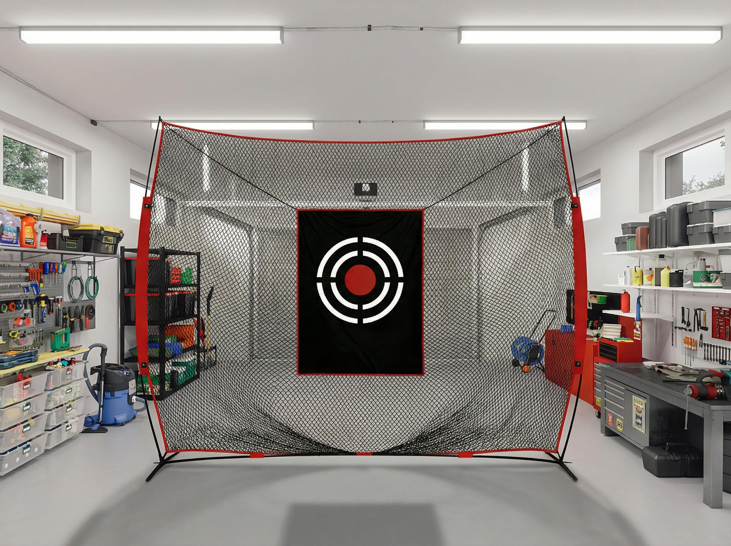 Sharellon Golf Net Practice Driving Backyard Hitting Nets - 10x8ft Large Heavy Duty Sports Training Aid with Target Carry Bag for Indoor Outdoor Garage