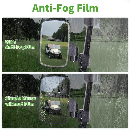 10L0L Golf Cart Mirror Side No Drilling Required, Patriotic Style Folding Mirror Universal Fits Yamaha, Club Car, EZGO, Golf Cart