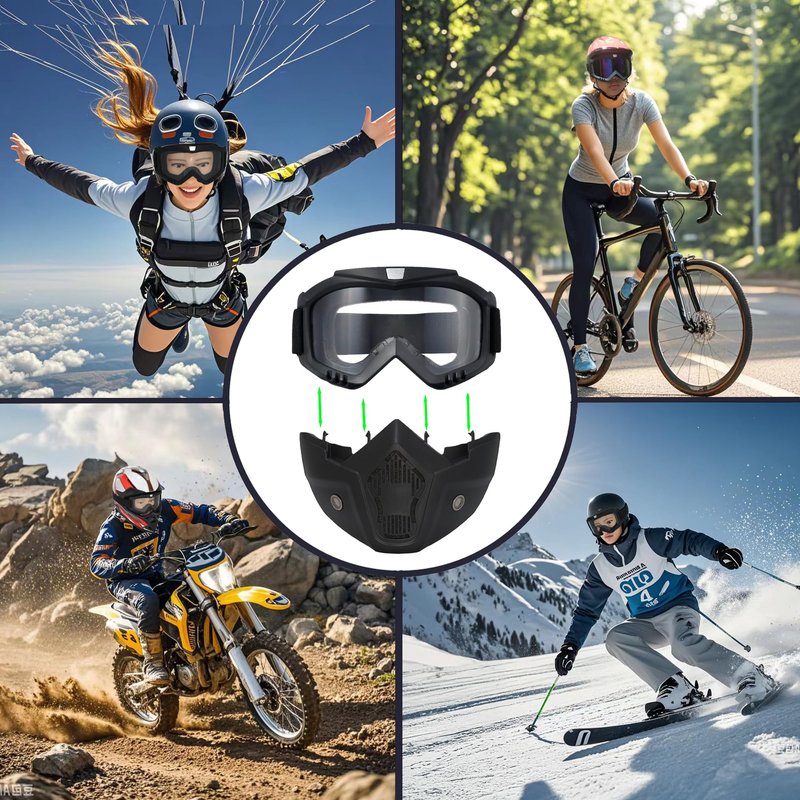 Motorcycle Face Mask Full Face,Dirt Bike Goggles Motocross, ATV, Offroad, Riding Racing Goggles for Men Women,Paintball Mask for Halloween Cosplay Paintball Game Props Party