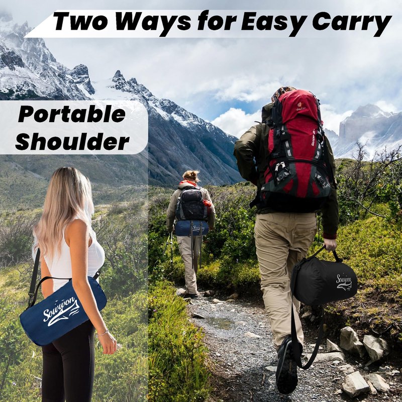 Waterproof Outdoor Blanket 92”X 60” Packable, Stadium Blankets for Camping with Sherpa Fleece Lining, Large Windproof Emergency Throw Mat for Garss Picnic Hiking Road Trip, Machine Washable, Navy