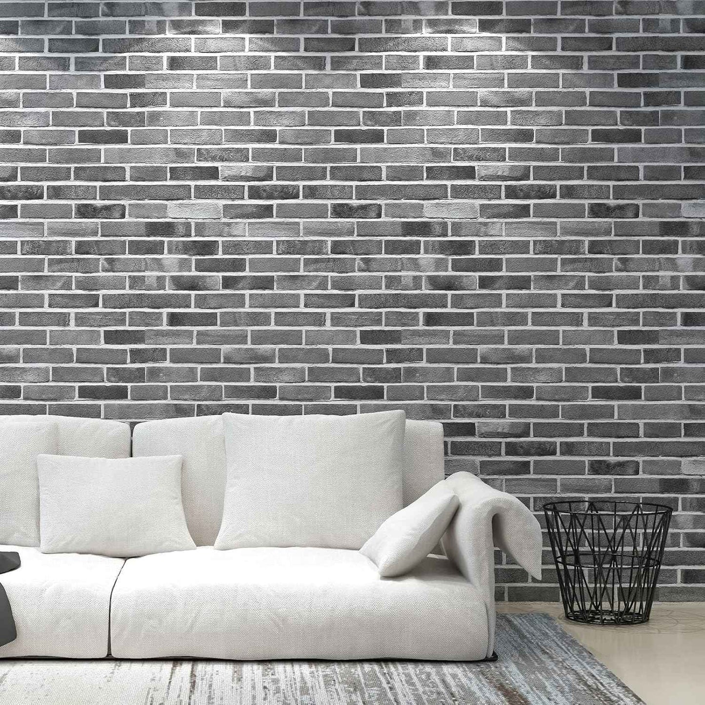 Faux Brick 3D Wall Panels - 10-Pack Peel and Stick Waterproof Foam Wallpaper in Red Brown for Bedroom, Bathroom, Kitchen