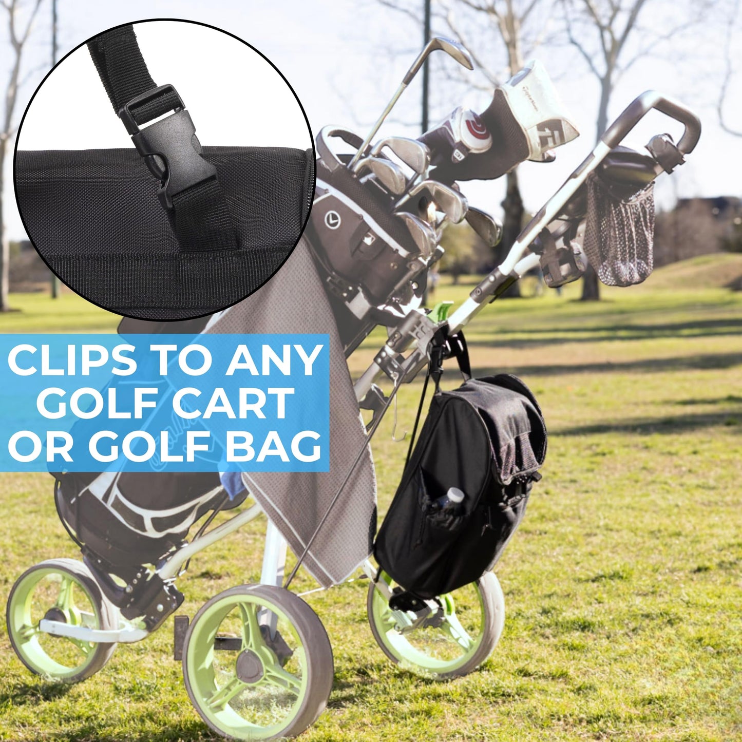 Athletico Elite Edition Golf Shoe Bag - Zippered Shoe Carrier Bags With Ventilation & Outside Pocket for Socks, Tees, etc. (Black)