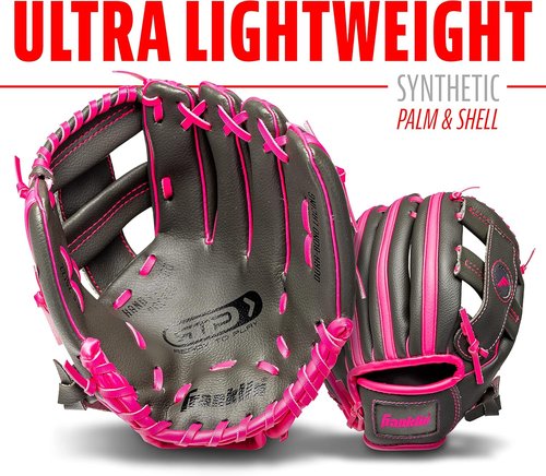 Franklin Sports Kids Baseball Gloves - RTP Youth Teeball Glove + Ball Set - Boys + Girls Teeball Mitt - 9.5"