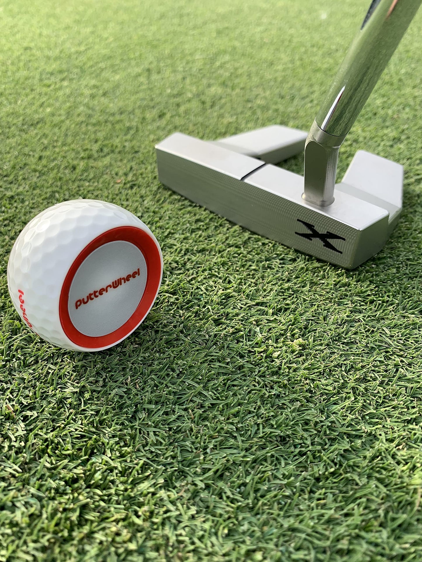 PUTTERWHEEL PutterWheel Golf Ball Putting Training Aid - 1 Pack - Golf Training System - Practice Green or Mat - Accuracy Trainer with Instant Feedback
