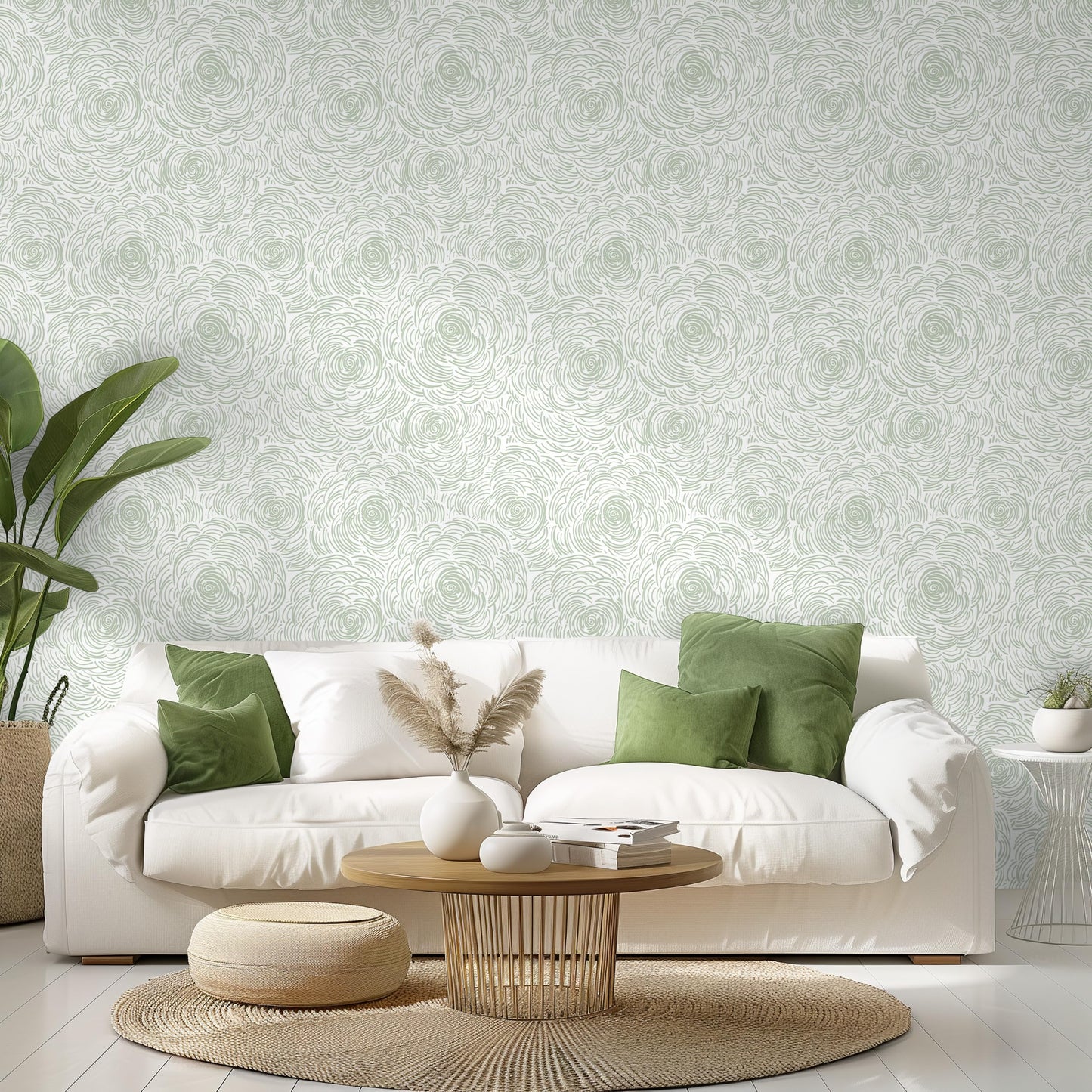 Toduso Modern Peel and Stick Wallpaper Green Contact Paper Sage Green Self-Adhesive Wall Paper Removable Decorative Wallpapers for Bedroom Bathroom Cabinets Decor Vinyl 17.3''×78.7''