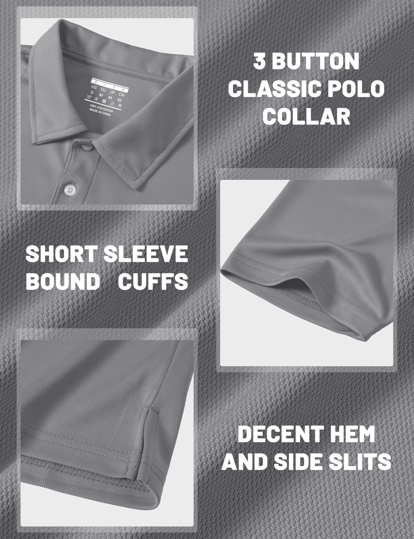MAGCOMSEN Polo Shirts for Men Short Sleeve Performance Golf Polos Moisture Wicking Casual Collared Shirts Summer Top