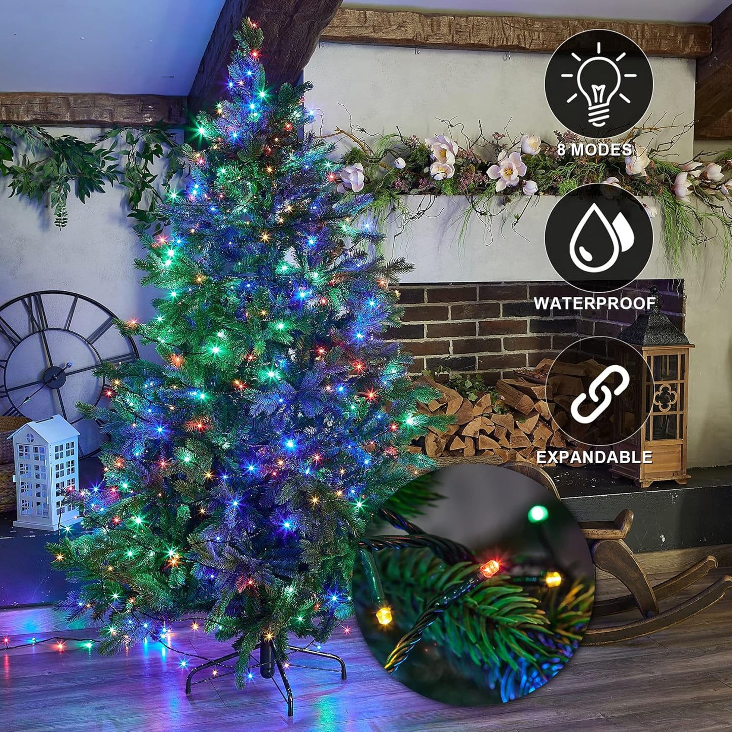500 LED Christmas String Lights - 164 FT Waterproof RGB Fairy Lights with Remote & Timer for Indoor/Outdoor Holiday Decor