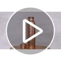 Natural Copper Water Bottle Set of 2 - 32oz Pure Handcrafted Travel & Drinkware