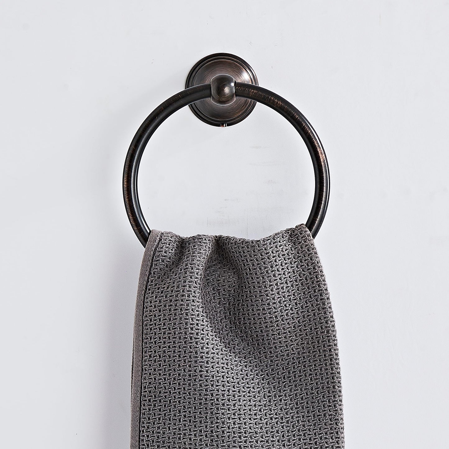 Towel Ring for Bathroom, Oil Rubbed Bronze Hand Towel Holder 1 Pack, Bathroom Accessories and Towel Racks for Bathroom Wall