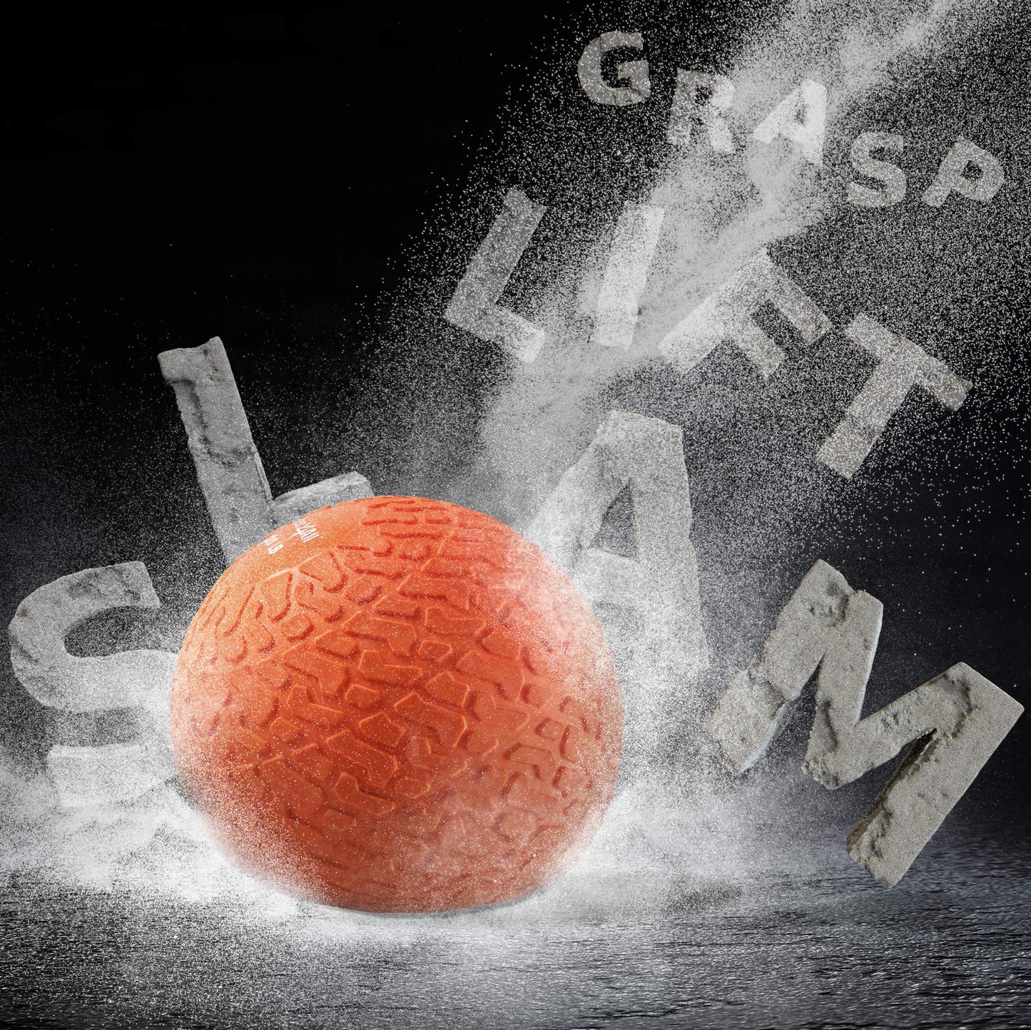 Yes4All 20 lbs Slam Ball for Strength, Power and Workout - Fitness Exercise Ball with Grip Tread & Durable Rubber Shell (20 Lbs, Orange)